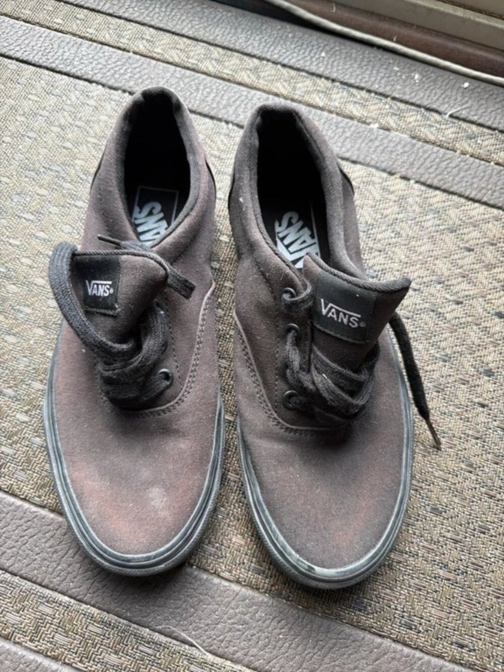 Vans Black Skate Sneakers Shoes Code VN-0KWOD6 Size US Women 8.5 Men 7